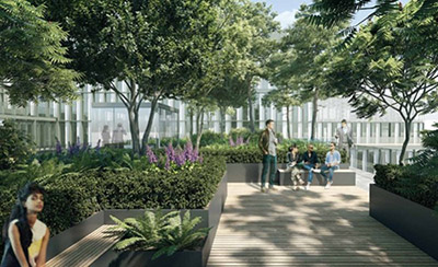 Campus de Paris avec terrasse végétalisée