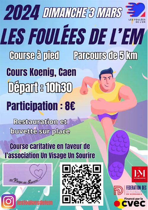 Affiche Les Foulées de l'EM 2024 Affiche Les Foulées de l'EM 2024