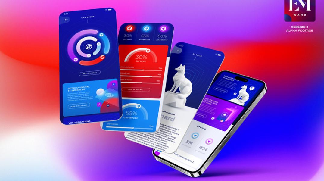 WARD.2, un outil très innovant de connaissance de soi par auto-évaluation  La toute nouvelle version de l’application WARD (version desktop et mobile) imaginée par l’EM Normandie, permet aux étudiants d’avoir accès à un profil de compétences basé sur un référentiel unique. Développé grâce à un algorithme de datamining scientifiquement validé par des enseignants-chercheurs et des professionnels, il analyse des millions d'offres d'emploi par mois ainsi que les compétences attendues par les employeurs. L’inter