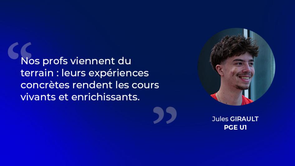 Nos profs viennent du terrain : leurs expériences concrètes rendent les cours vivants et enrichissants.